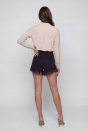 Lorelei Crepe Button-Front Shirt