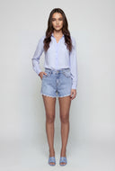 Lorelei Crepe Button-Front Shirt
