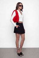 Hunter Double Zip Front Crop Shirt