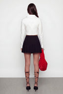 Hunter Double Zip Front Crop Shirt
