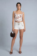 Alivia Tie Strap Crop Corset Top