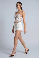 Alivia Tie Strap Crop Corset Top
