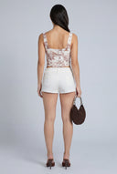 Alivia Tie Strap Crop Corset Top