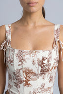 Alivia Tie Strap Crop Corset Top