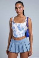 Alivia Tie Strap Crop Corset Top