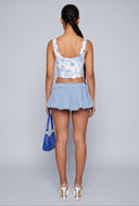 Alivia Tie Strap Crop Corset Top