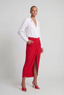Twist Hem Crop Shirt