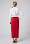Twist Hem Crop Shirt