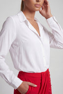 Twist Hem Crop Shirt