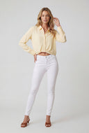 Twist Hem Crop Shirt