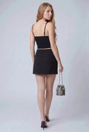 Lace Trim Bustier Crop Top