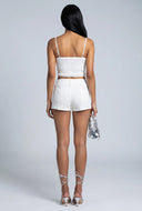 Lace Trim Bustier Crop Top