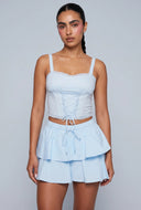 Lace Trim Bustier Crop Top