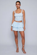 Lace Trim Bustier Crop Top