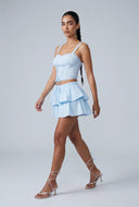 Lace Trim Bustier Crop Top