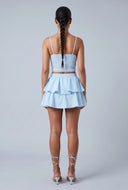 Lace Trim Bustier Crop Top