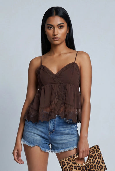 Noah Lace Trim Babydoll Cami