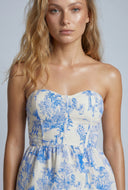 Patterned Crop Corset