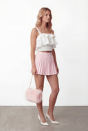 Tiered Ruffle Tie Strap Blouse