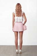Tiered Ruffle Tie Strap Blouse