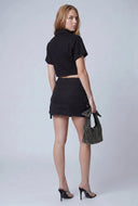 Quincy Crop Button Front Shirt