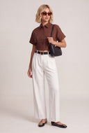 Quincy Crop Button Front Shirt