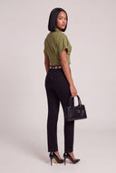 Quincy Crop Button Front Shirt