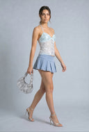 Sequin Backless Halter Top