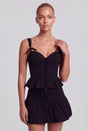Teresa Tie Strap Peplum Top