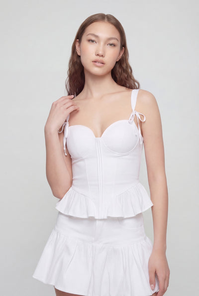 Teresa Tie Strap Peplum Top