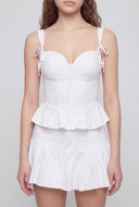 Teresa Tie Strap Peplum Top