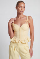 Teresa Tie Strap Peplum Top
