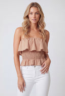 Smocked Ruffle Tube Top