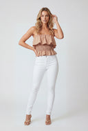 Smocked Ruffle Tube Top