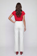Crepe Knit Crop Shirt