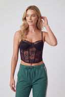 Lace Sweetheart Crop Corset Top