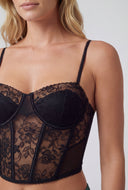 Lace Sweetheart Crop Corset Top