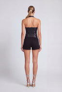 Alayah Vegan Leather Halter Top