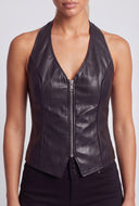 Alayah Vegan Leather Halter Top