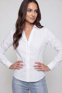 Slit Back Button Front Shirt