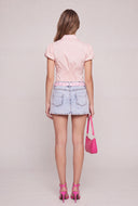 Puff Sleeve Poplin Shirt