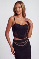 Floral Lace Bustier Top