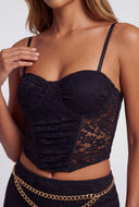 Floral Lace Bustier Top