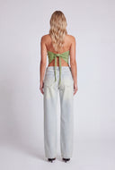 Glam Graphic Tie Back Crop Top