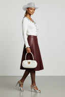 Ruffle Cropped Tie Front Blouse