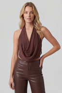 Morgan Cowl Neck Halter Top