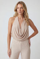 Morgan Cowl Neck Halter Top
