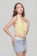 Morgan Cowl Neck Halter Top
