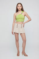 Alani One Shoulder Asymmetrical Crop Top