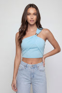 Alani One Shoulder Asymmetrical Crop Top
